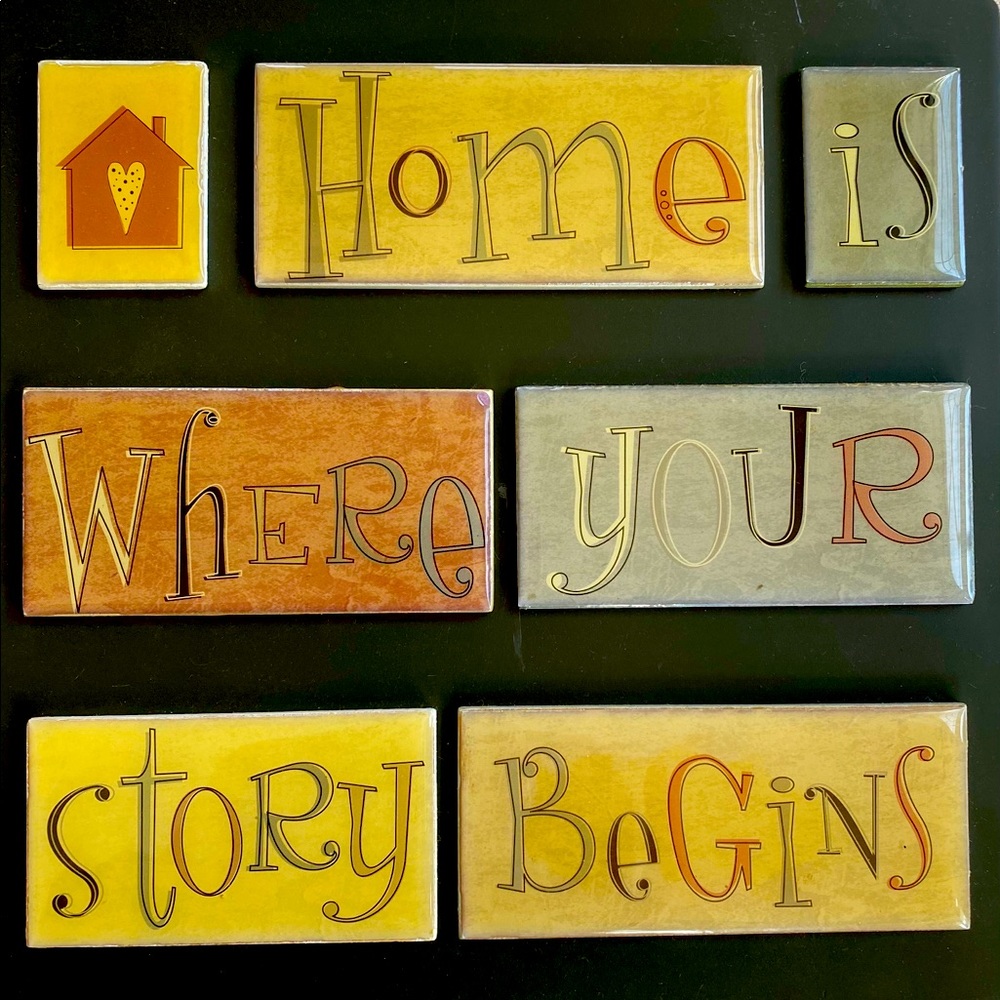 9”x9” plaque -Home is Where your Story Begins